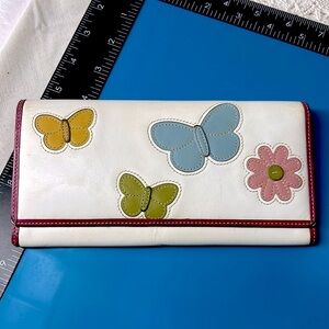 🖤Vtg COACH butterfly 🦋 leather wallet
